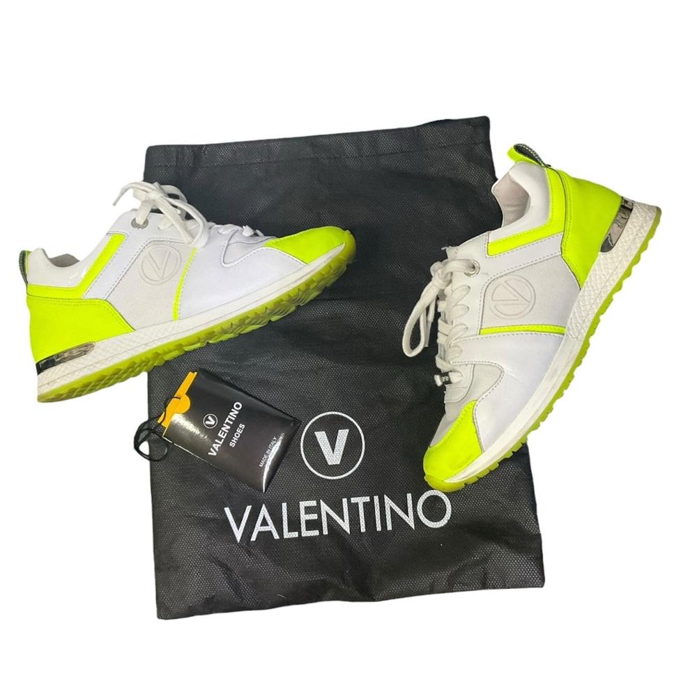 ⚡️Valentino by Mario Valentino Neon Yellow & White Trainers Women’s 9‎